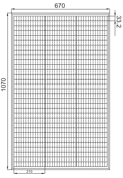Module Diagram showing dimensions