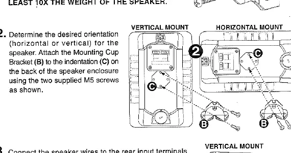 Step 2: Attaching the Mounting Cup Bracket.