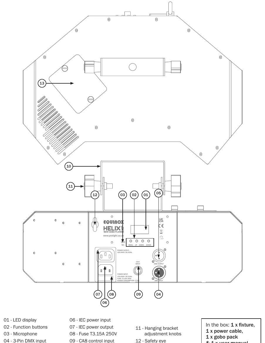 Device parts diagram with labels