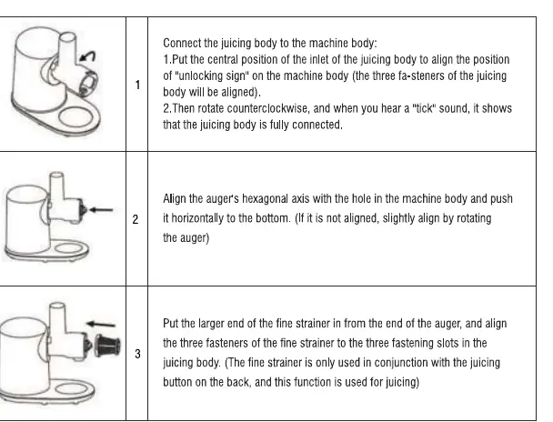 Assembly steps 1-3
