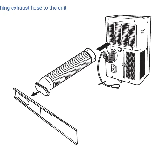 Attaching the exhaust hose