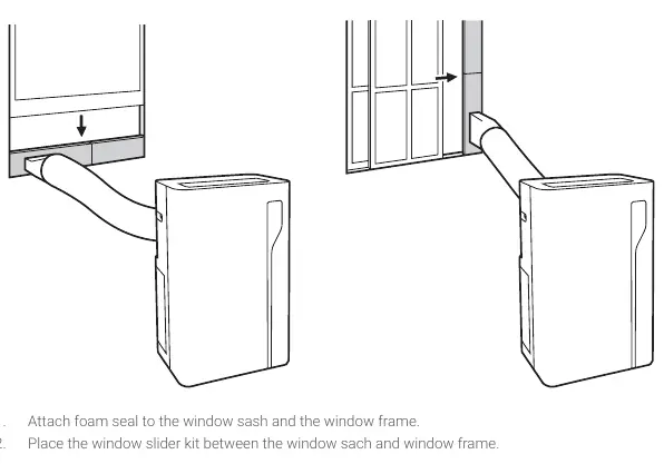 Connecting exhaust hose to the window