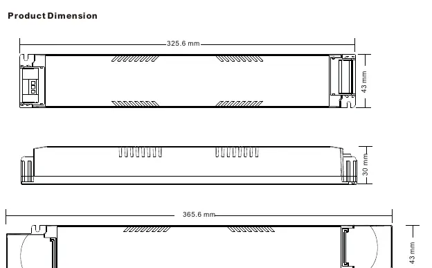 Product dimensions