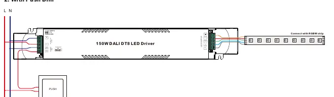 Wiring diagram for Push Dimmer mode