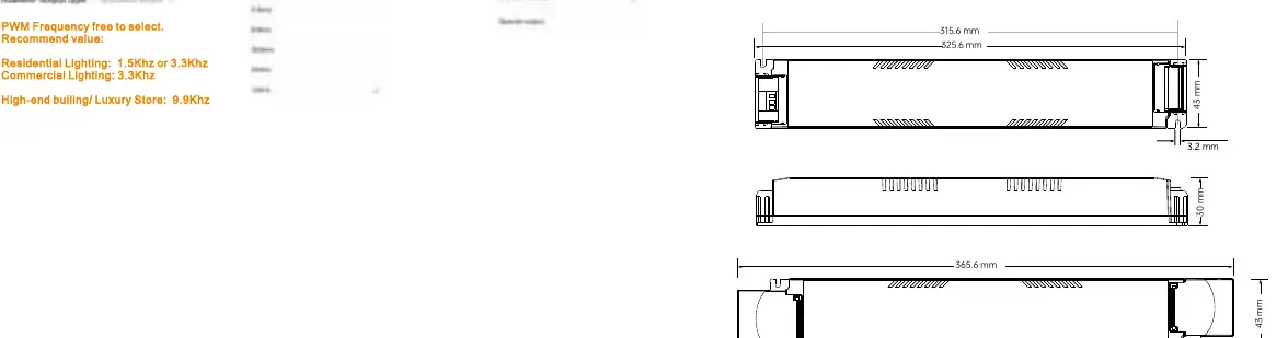 Product dimensions