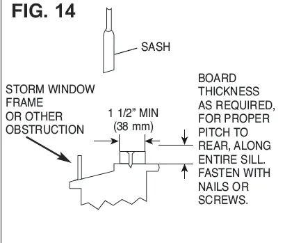 Prepare the window sill with a support board.