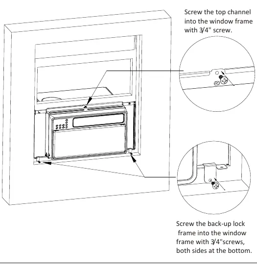Back-up lock frame installation