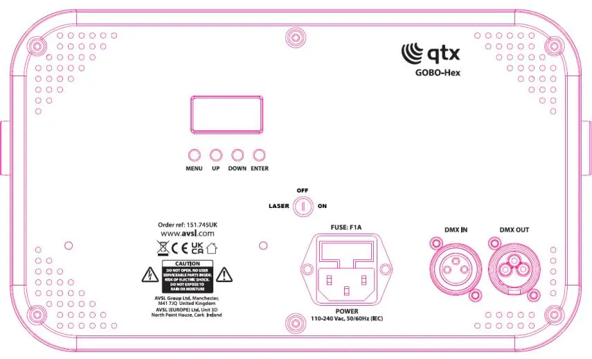 Rear panel controls