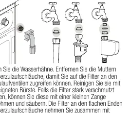 Cleaning water inlet filters