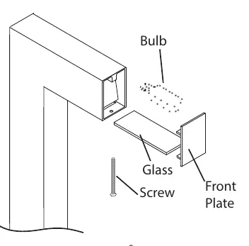 Glass and bulb assembly diagram