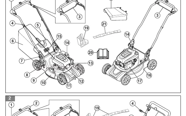 Lawnmower components overview