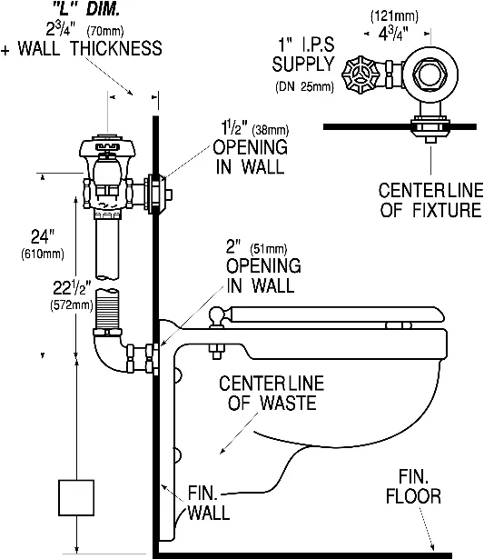 Rough-in and line drawing dimensions