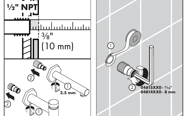 1/2" NPT installation steps