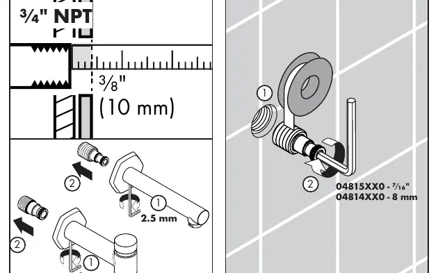 3/4" NPT installation steps