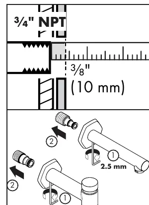 3/4" NPT installation procedure