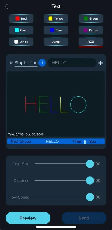 Text mode interface