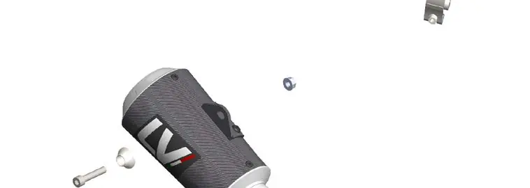 Exploded view of the muffler assembly