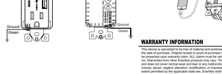 Wiring diagram showing connections for Hot, Neutral, and Ground wires.