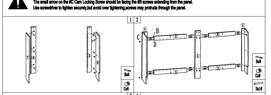 Steps 1-2: Frame assembly