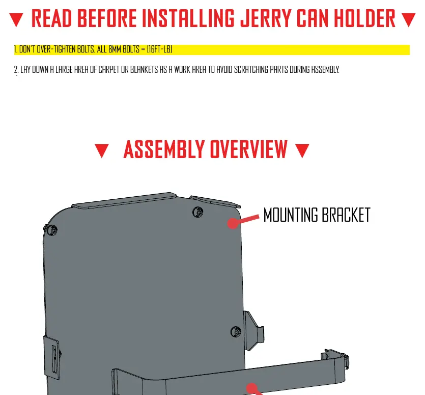 Installation diagram from the manual