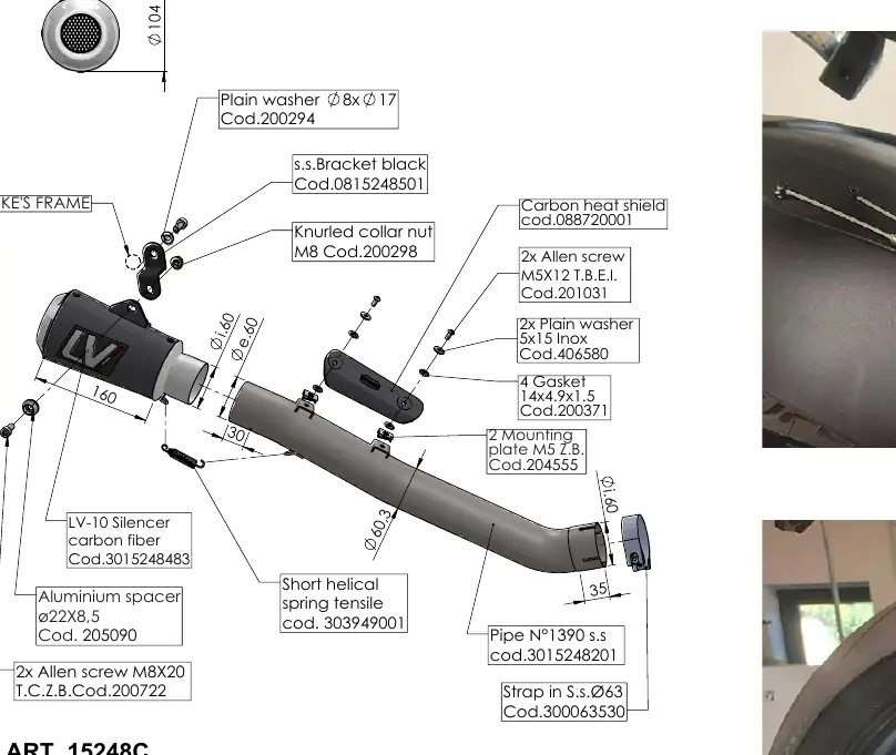Technical assembly diagram