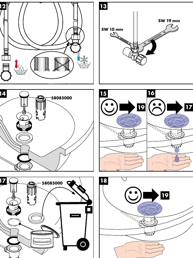 Installation steps 12-18