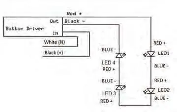 Wiring diagram for LED series connection
