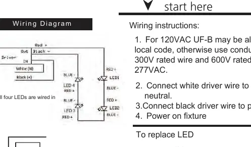 Wiring diagram for LED series connection