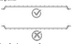 Correct positioning of the oven grid.