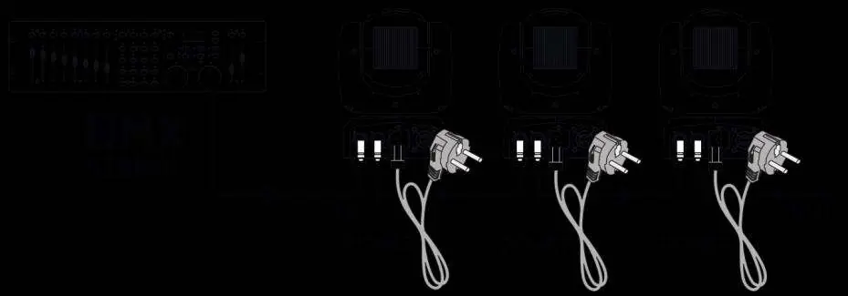 DMX daisy-chain connection
