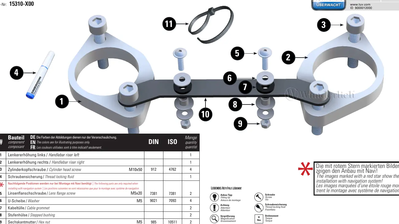Parts list and overview