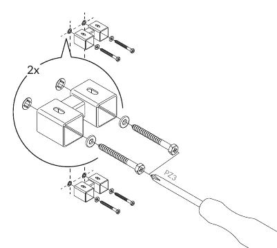 Mounting brackets to the wall