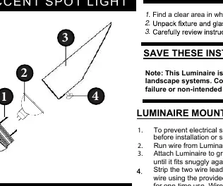 Assembly diagram for MR16 bulb installation showing parts 1, 2, 3, and 4.