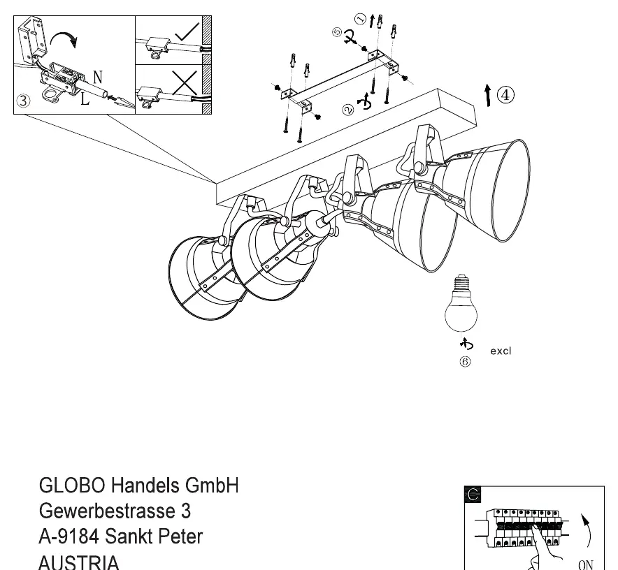 Installation and wiring diagram
