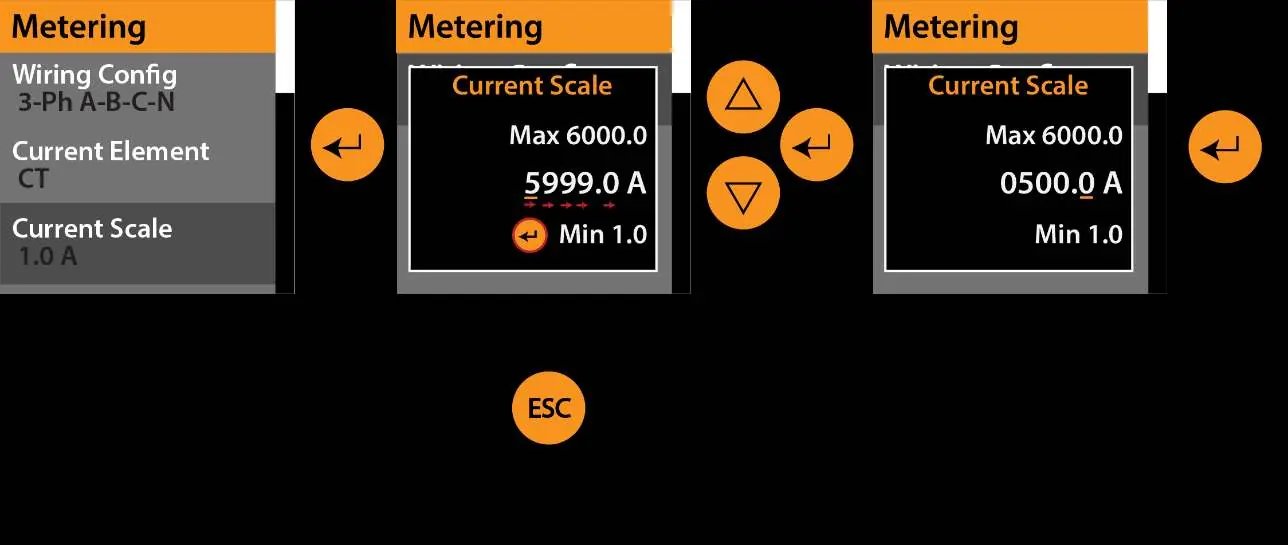Numerical setting adjustment