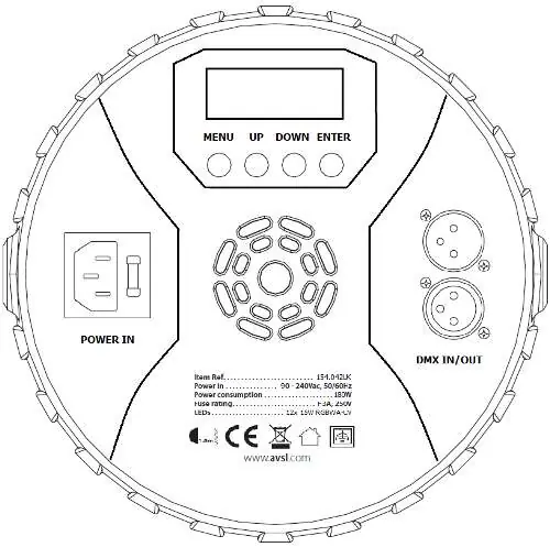 Rear panel controls and connections