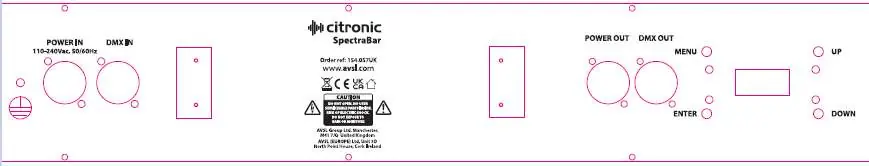 Rear panel controls and connections