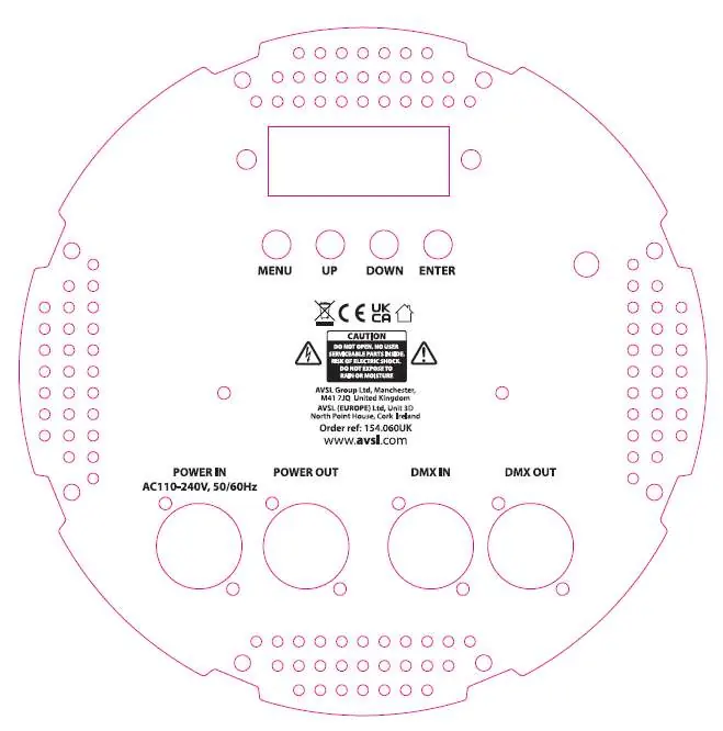 Rear panel controls and connections