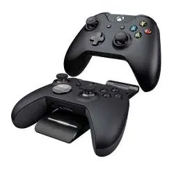 Controller placement on the charging stand.