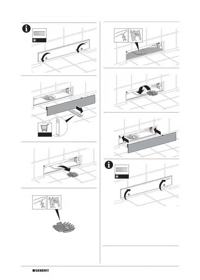 Maintenance procedure for the decorative element