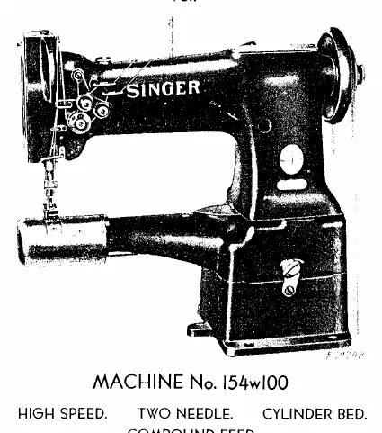 Singer 154W100 machine overview