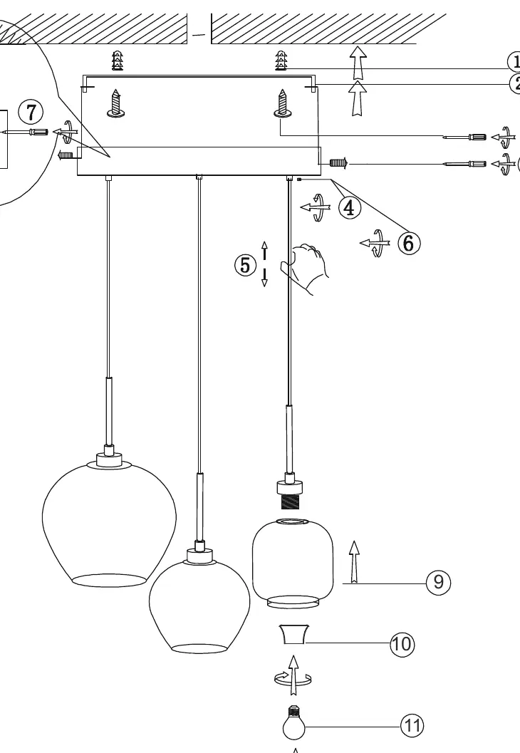 Installation diagram for the 15549-3SH fixture