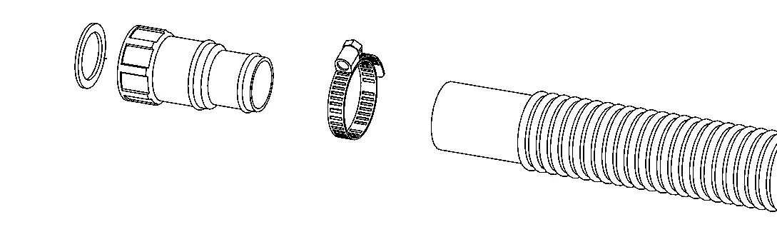 Adapter and hose connection assembly