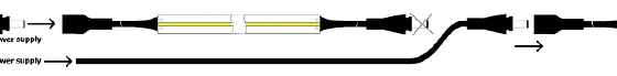 Power connection and daisy-chaining diagram