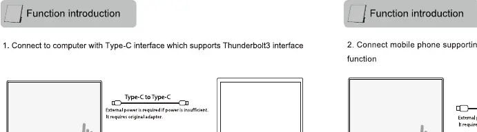Connecting to a PC with Thunderbolt 3.