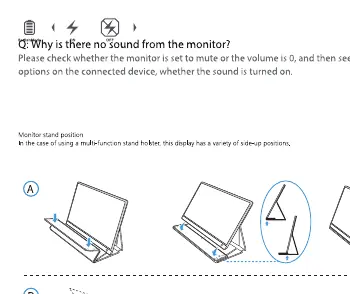 Monitor stand positions.