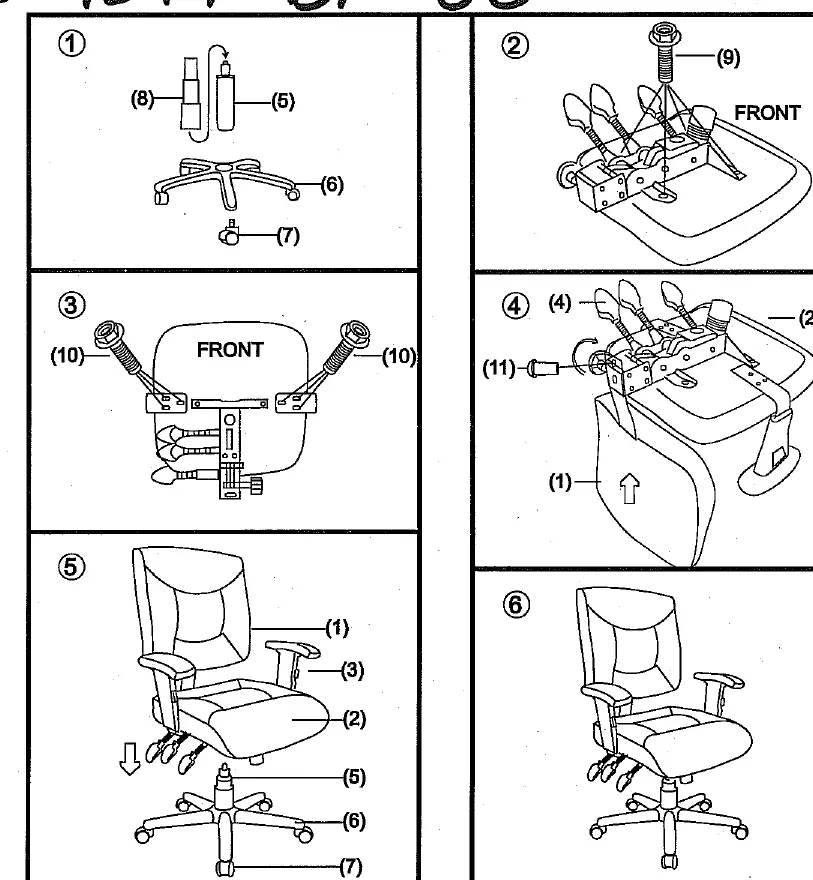Step-by-step assembly sequence