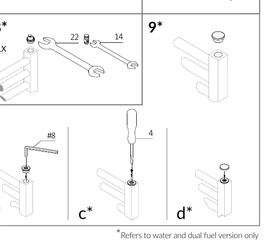 Installation steps 8-9