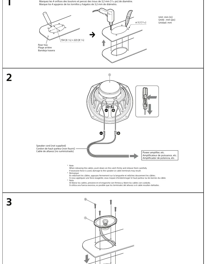 Mounting and wiring procedure