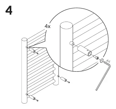 Attaching the bracket to the radiator